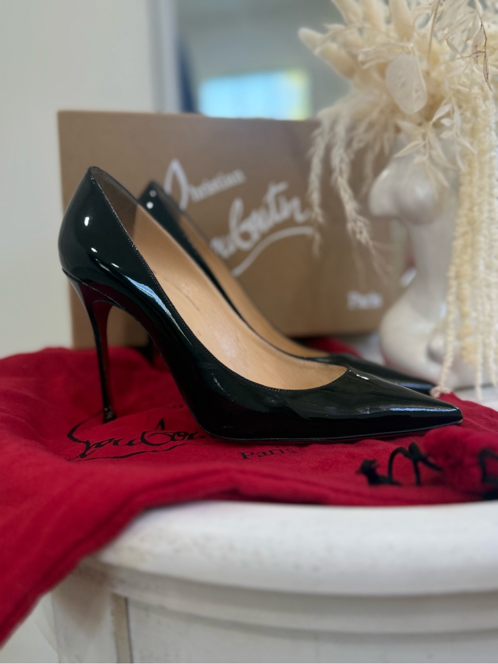 Christian Louboutin Decolette 100 Patent Leather Heels